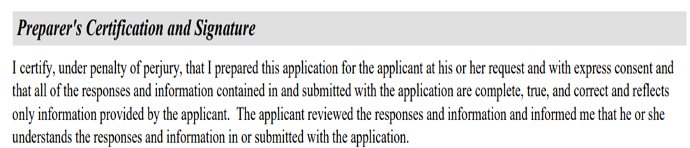 Screenshot of N-400 form.